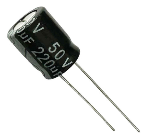 Kit 10 Pçs - Capacitor Eletrolitico 220x50v - 220uf X 50v