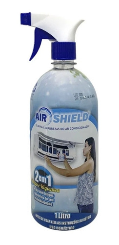 Air Shield 1l Bactericida Higienização Limpeza Ar Condiciona