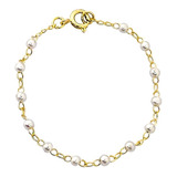 Pulsera Niña Perla 14cm Enchapado Oro 18k