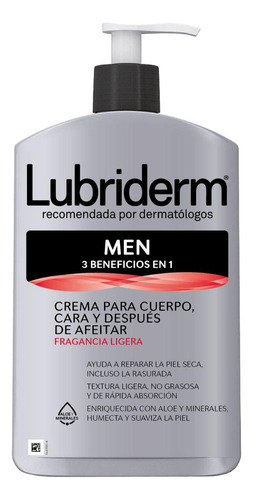 Crema Lubriderm Men's 3 En 1 Con Fragan - mL a $102
