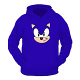 Buzo Hoodie Sonic Consolas Retro Sega Frisados De Calidad 