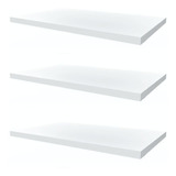 Promoção 3 Prateleira Nicho 60x15 Mdf 15mm Branco C/suporte