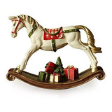 Ornerx De Navidad Del Caballo De Oscilación Figurita Con Los