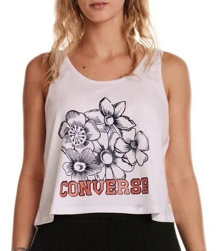 Musculosa Converse Flower Tank Dama