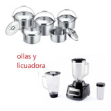 Combo 5 Ollas C/tapa + Licuadora  Hot Spot Profesional 