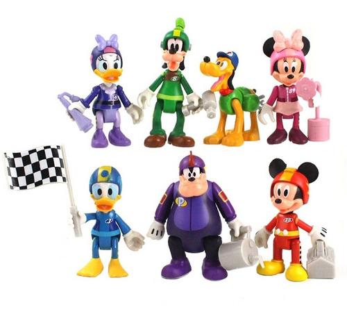 Mickey Mouse Aventuras Sobre Ruedas Set 7 Figuras Road