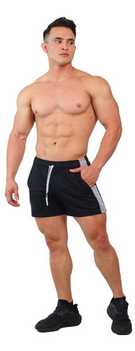 Short Corto Deportivo Con Franja Red Para Hombre Fenix Fit