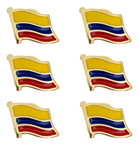 6 Pines Solapa Bandera De Colombia  Broche