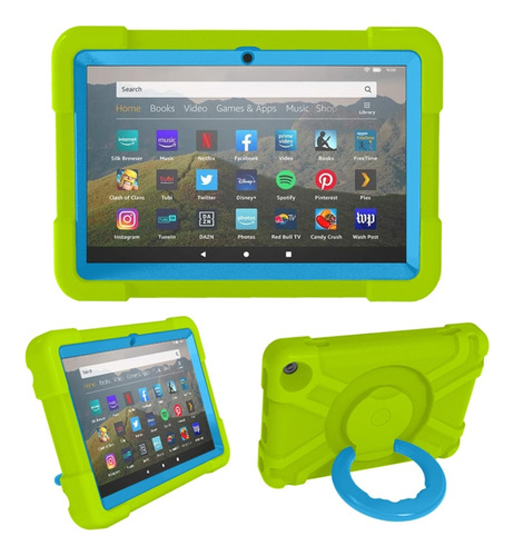 Vidro Verde+azul Para Amazon Kindle Fire Hd8 (2020) Pc+ Si