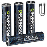 Deleepow Usb Rechargeable Aaa Batteries 1.5v 1200mwh Li...