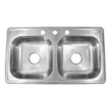 Tarja Fregadero Cocina Doble Tina 84x48 Venzo