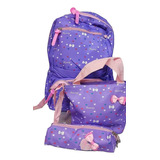 Set Mochila Kawaii 3 Piezas Impermeable Importada By Sofya 