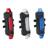 Lámpara Luz Trasera Led Recargable Para Bicicleta Dc918 10pz