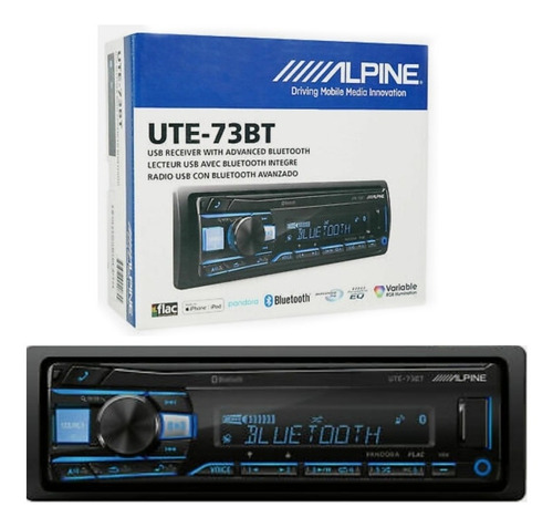 Receptor De Medios Alpine Ute-73bt Usb Bluetooth iPod Androi