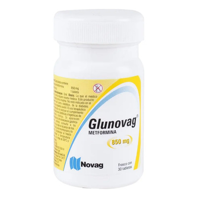 Glunovag Metformina Tableta 850 Mg, 30 Tabletas | MercadoLibre