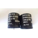 Capacitor Eletrolítico 1.000uf 200v Epcos Original 2 Pçs