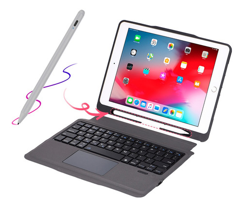 Teclado Con Trackpad + Apple Pencil Alternativo Para iPad