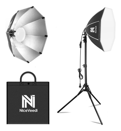 Kit De Iluminación Softbox 20 Led 5400k 650w Trípode 160cm F