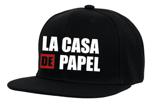 Gorra Plana Snapback - La Casa De Papel - Logo - Serie - Tv 