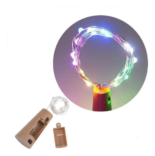 Rolha Fio Led Cordão Luz De Fada Para Decoração