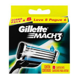 Carga Para Aparelho De Barbear Gillette Mach3 - 8 Cartuchos