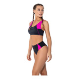 Malla Bikini Top Tiro Corto Deportiva Bianca Mare 24242