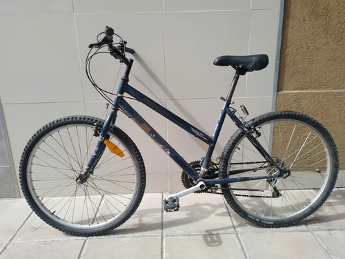 Bicicleta Mountain Bike Rodado 26 Azul Vintage C/cambios