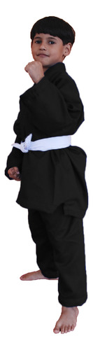 Kimono Jiu-jitsu Judô Infantil Preto 1 Fit