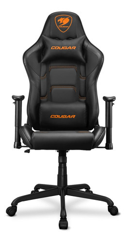 Cadeira De Jogador Profissional Cougar Armor Elite Black, Cor: Preto, Material De Estofamento, Couro De Pvc Respirável
