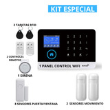 Kit Alarma Wifi Gsm Con Sirena Para Negocio Control Por App