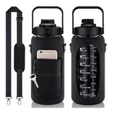 Termo Botella Agua Motivacional 2.0 Lts Con Estuche Funda