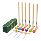 Set De Golf Croquet Para Seis Jugadores Con Bolso