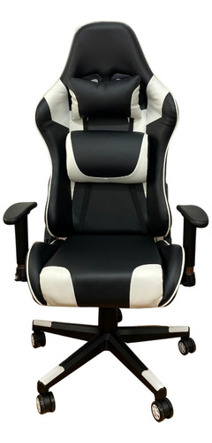 Silla De Oficina Gamer, Ergonomica Blanca Y Negro