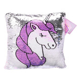 Almohadon Unicornio Con Brillo Lentejuelas Tiernas Mascotas 