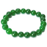 Pulseira Esferas De Jade Verde Pedra Natural Para Proteção