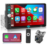 Single Din Car Stereo Carplay Android Auto   5.1,  7 In...