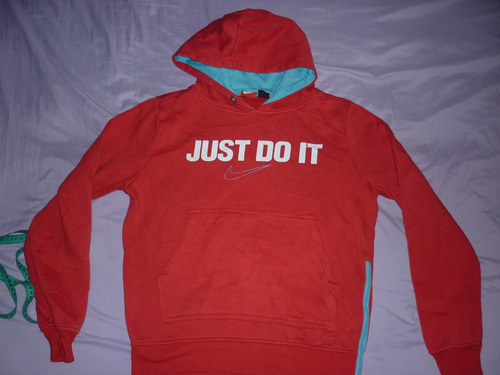 E Buzo Hoodie Nike Algodon Talle S Rojo Art 46488