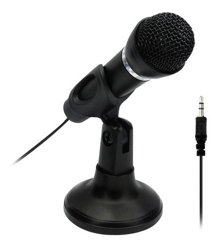 Microfono Condensador Con Base Para Celulares O Pc Jack 3.5 