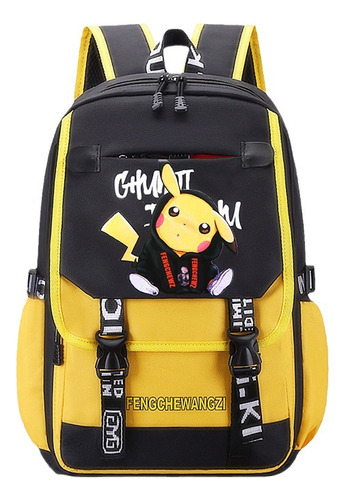 Mochila Escolar Miniso Pikachu Pkq Para Estudiantes De Prima