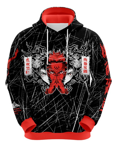 Moletom Blusa Jujutsu Kaisen Anime Itadori Sukuna Ref1036