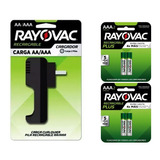 Cargador Pilas Recargables Aa Aaa Rayovac + 4 Aaa 750mah