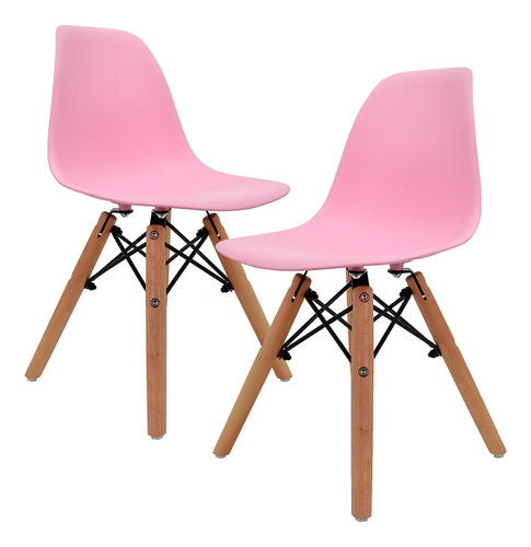 Sillas Modernas Infantil Niño Niña Eames Plástico 2 Piezas