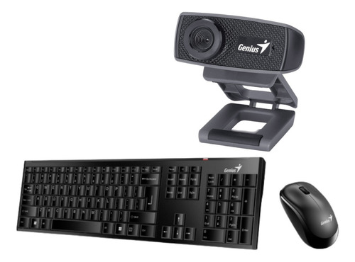 Kit Teclado Mouse Inalambricos 8000 Se Y Webcam Hd Genius