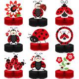 9 Piezas Decoraciones De Fiesta Ladybug Suministros Ladybug