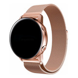 Pulseira Milanese Compatível Com Samsung Galaxy Watch 3 41mm Cor Rose Gold