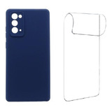 Carcasa Para Samsung Note 20 Silicona + Lamina De Hidrogel