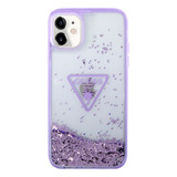 Protector Guess Translucent Triangle Para iPhone 11 - Morado