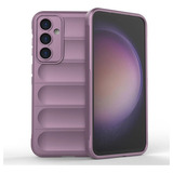 Capa Case Anti Impacto Para Galaxy A55 + Pelicula Hydrogel Roxo Fosco