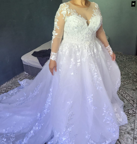 Vestido De Noiva Ashley Carol Branco