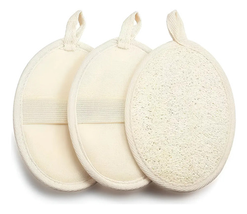 3 Piezas Esponja De Baño,100% Natural Estropajo Luffa